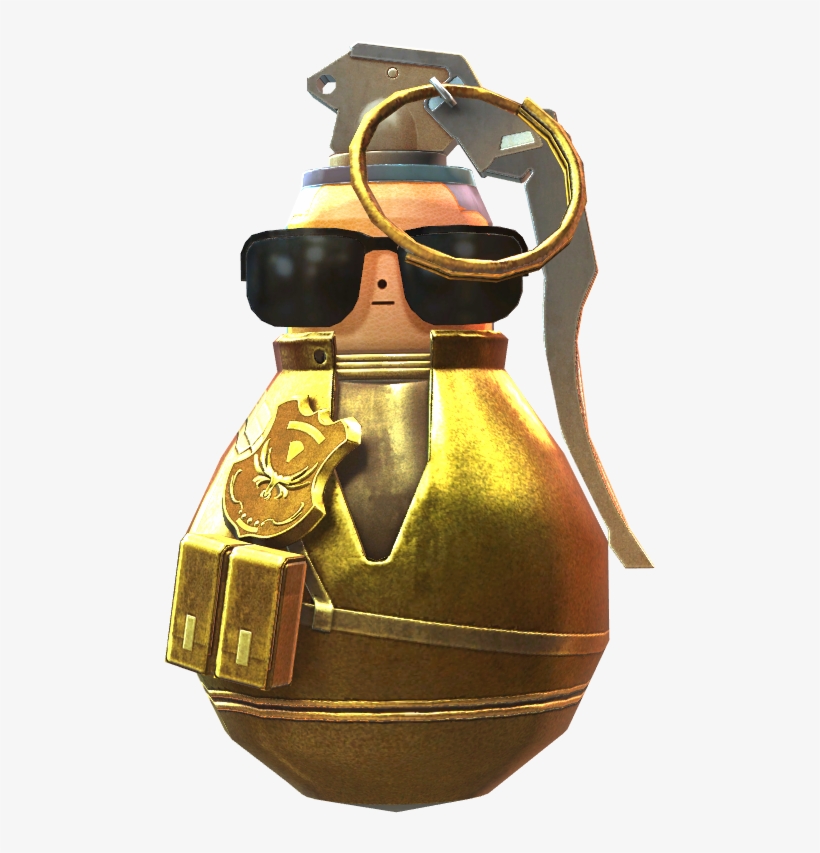 Blade Grenade-gold 1 - Illustration, transparent png download