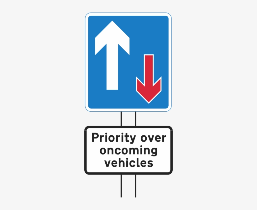Priority Over Oncoming Vehicles Clip Art - Give Way Sign Uk, transparent png download