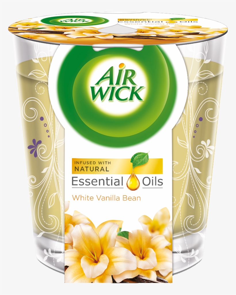 Air Wick Essential Oil Infusion Candle White Vanilla - Air Wick, transparent png download