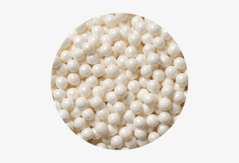 Shimmer White Pearls Pressed Candy - Sugar Candy Beads - Pearl White: 2lb Bag, transparent png download