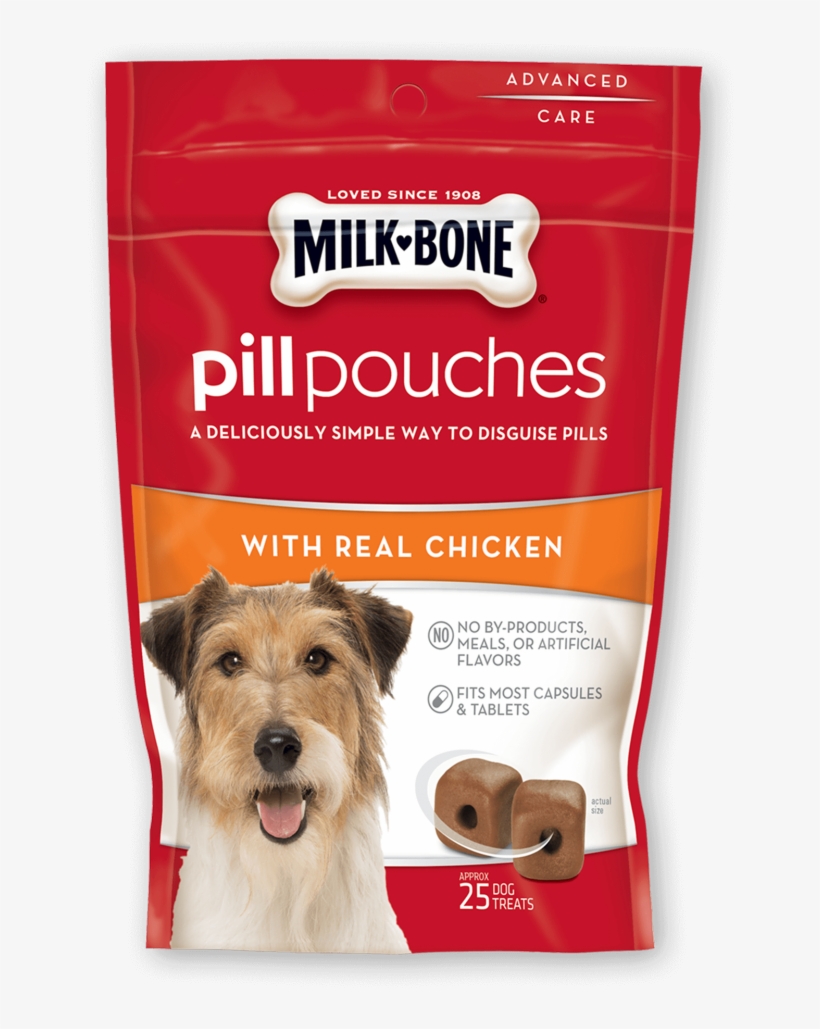 Milk-bone Pill Pouches With Real Chicken For Dogs - Milk Bone Pill Pouches, transparent png download