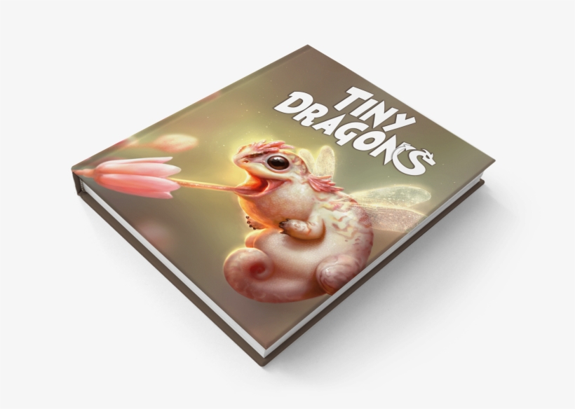 Mock Up Of The Tiny Dragons Art Book Measuring 3"x3" - Altered Book, transparent png download