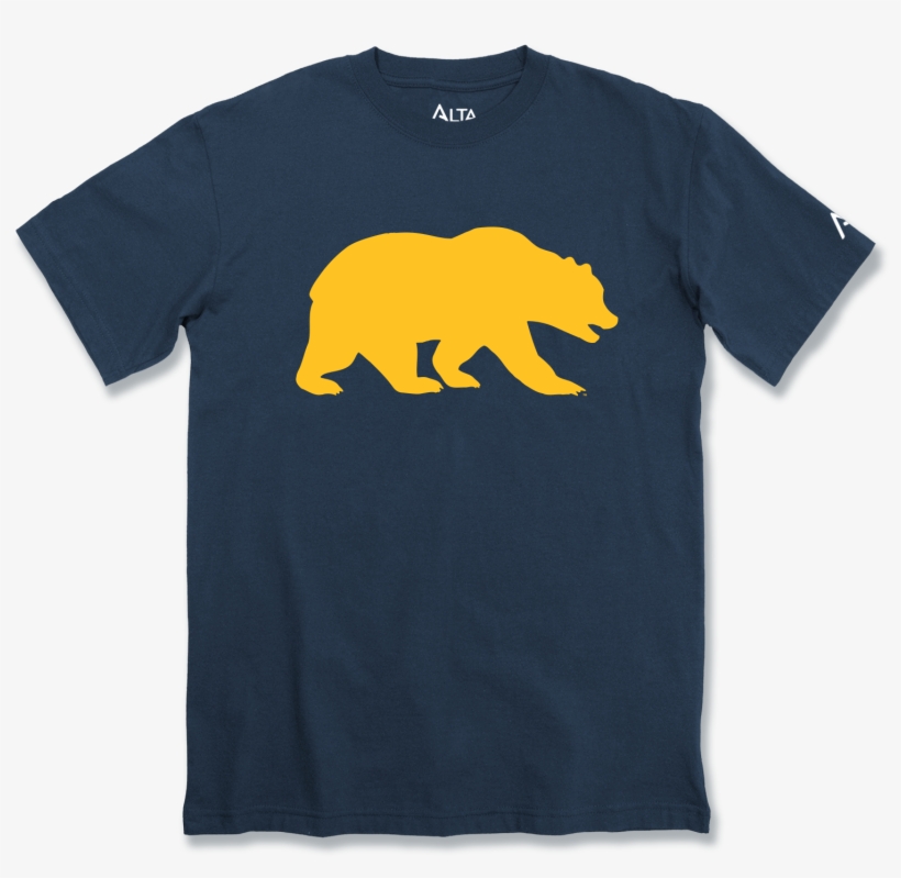 University Of California Berkeley Crew Fit Tee Walking - T Shirt Bear, transparent png download