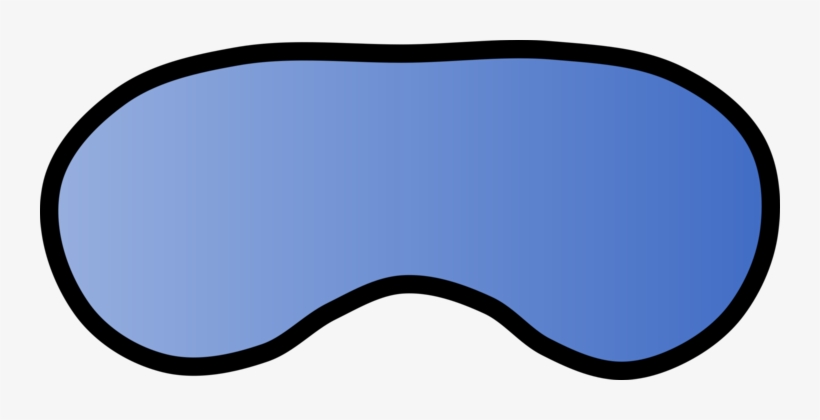 Goggles Sunglasses Line - Sleep Mask Clip Art, transparent png download