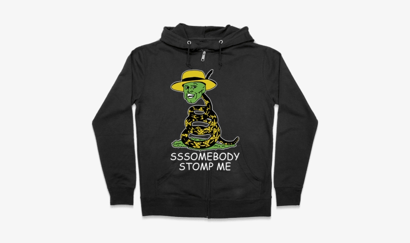 Sssomebody Stomp Me Mask Parody Zip Hoodie - Halloween Gives Me The Real Big Frighten Hoodie: Funny, transparent png download