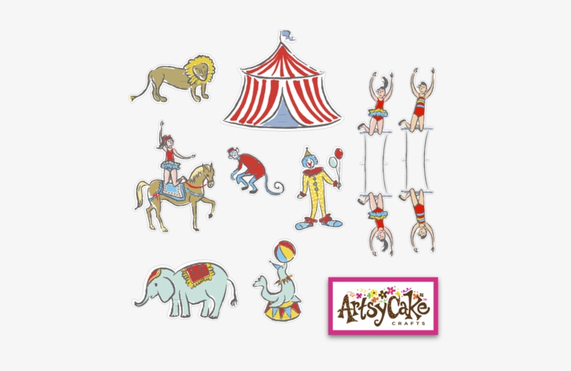 Primary Colored Whimsical Circus Toppers - Circus, transparent png download