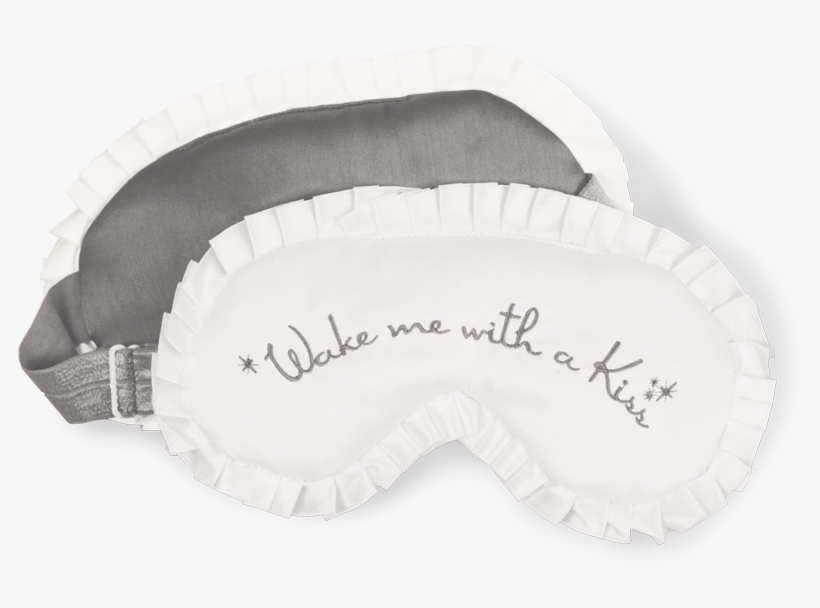*faceplant "wake Me With A Kiss" Satin Sleep Mask - Wake Me With A Kiss - Satin Sleepmask - White - Faceplant, transparent png download