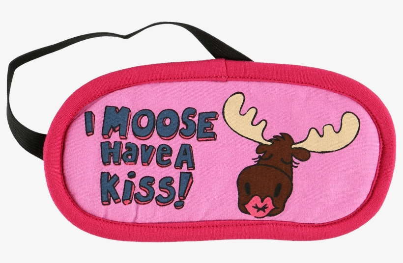 Moose Kiss - Pink Eye Masks By Lazy One - Pink 'i Moose Have A K, transparent png download
