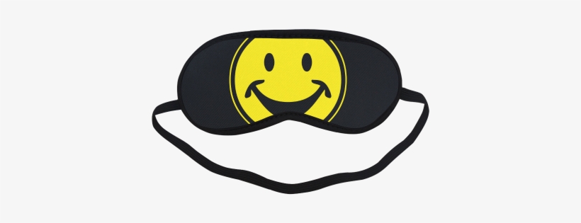 Funny Yellow Smiley For Happy People Sleeping Mask - Black Panther Eye Mask, transparent png download
