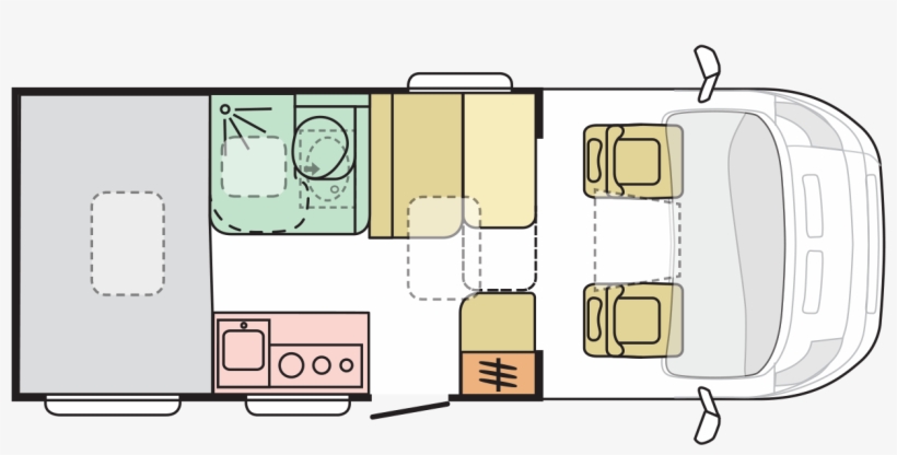 Day Layout Night Layout - Adria Mobil, transparent png download