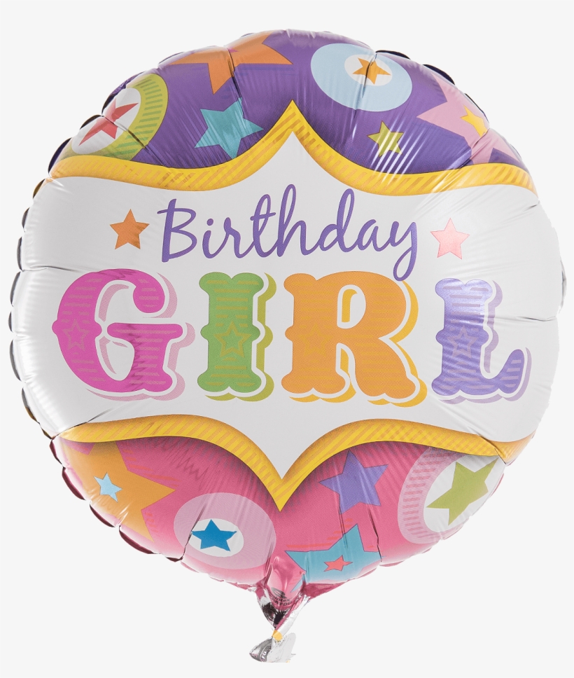 Inflated - Loftus Q2-5228 18" Birthday Girl Circus Stars ($1.98, transparent png download