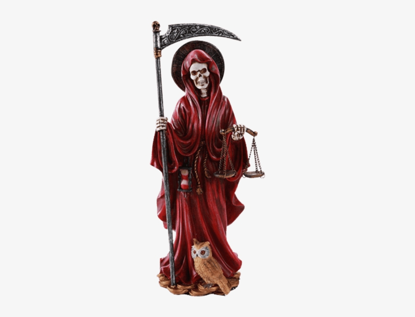 Red Santa Muerte Statue - Santa Muerte Statue, transparent png download