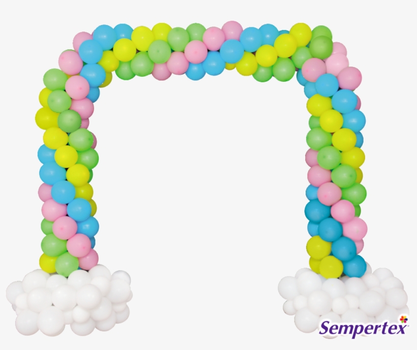 Para La Entrada Realiza Un Gran Arcoíris Con Nubes - Sempertex, transparent png download