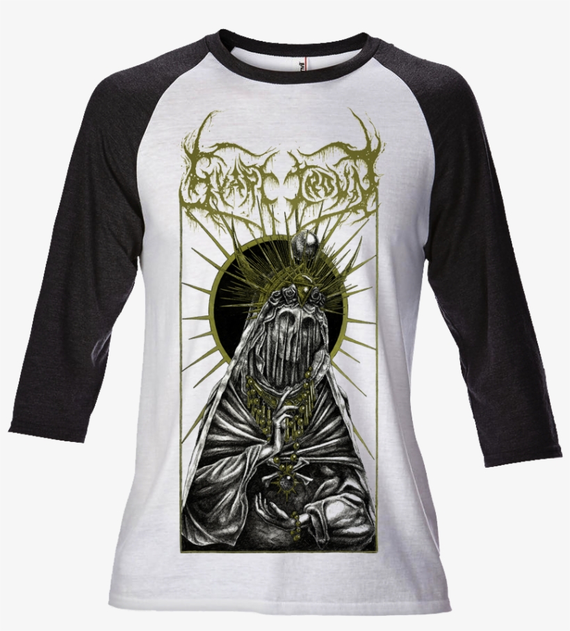 Image Of Santa Muerte Base Ball - Raglan Sleeve, transparent png download