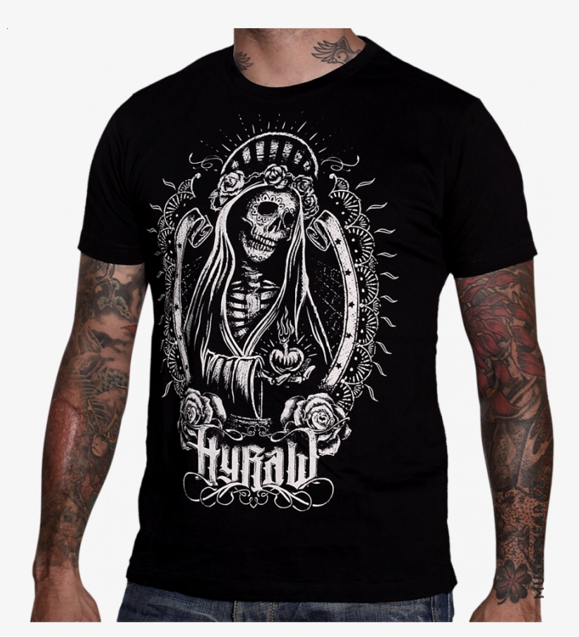Hyraw Tričko, Santa Muerte, Pánské - Santa Muerte Shirts, transparent png download