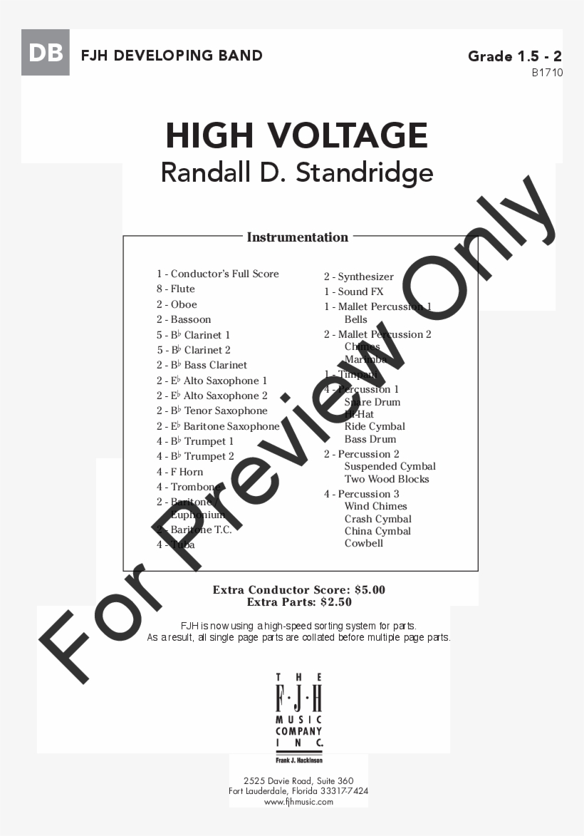 High Voltage Thumbnail High Voltage Thumbnail - Abandoned Funhouse Sheet Music, transparent png download
