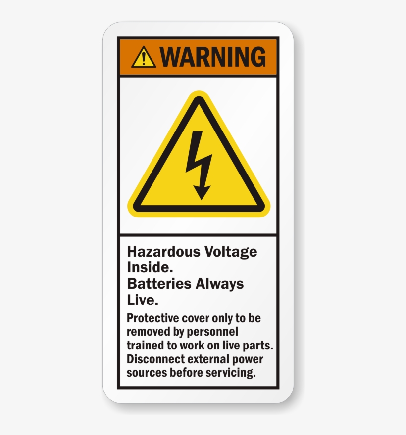 Zoom, Price, Buy - Warning Label High Voltage, transparent png download