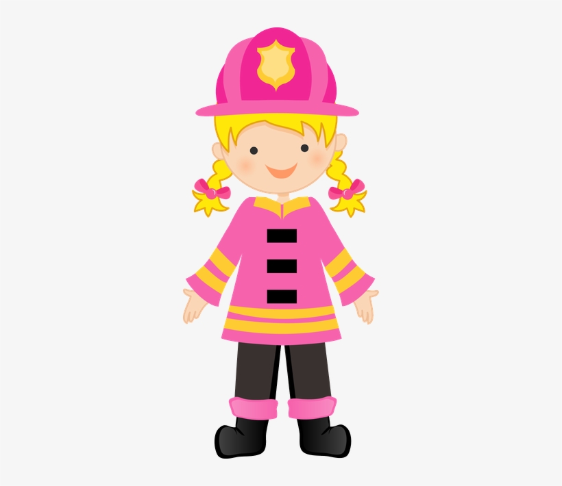 Danielle M - Firefighters Clipart Pink, transparent png download