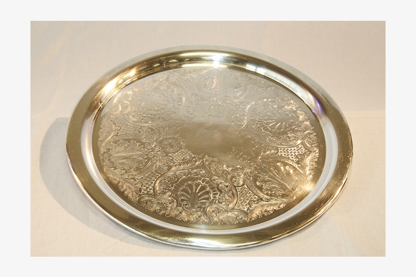 Round Silver Tray 15in - Bangle, transparent png download