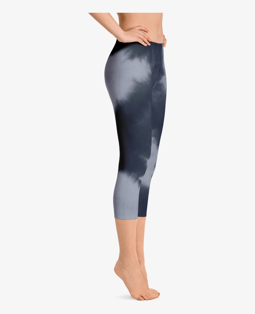 Stormy Sky Capri Leggings Leftview - Fire Mage Warlock Armor Costume Leggings, transparent png download