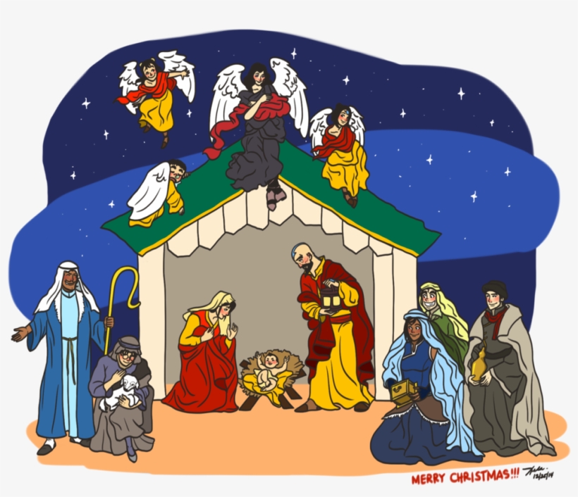 Nativity Scene By Lok By Xelartworks On Deviantart - Nativity Scene, transparent png download