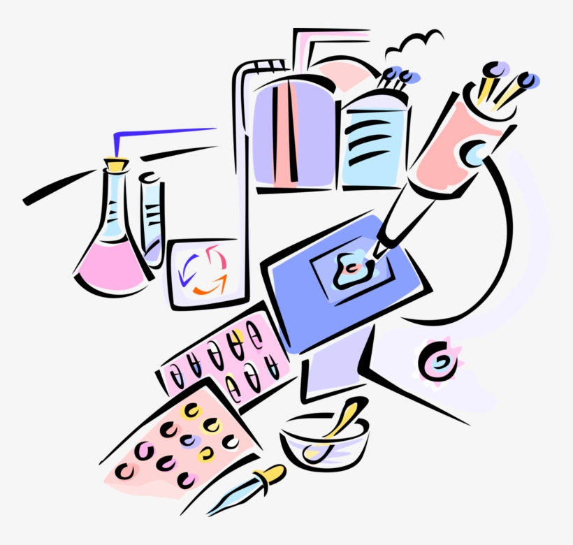 Vector Illustration Of Chemical Industry Microscope, transparent png download