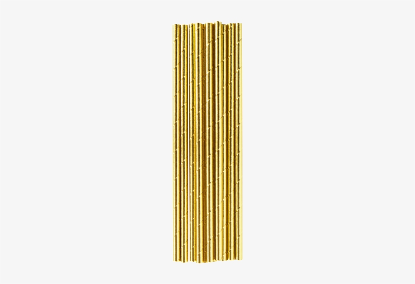 Gold Metallic Paper Straws Design By Harlow & Grey - Drinking Straw, transparent png download