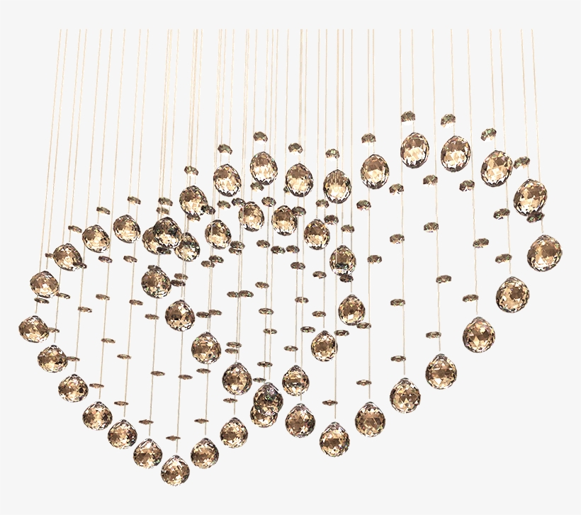 Heart-shaped Decorative Crystal Curtain Double Heart - Crystal Curtain Png, transparent png download