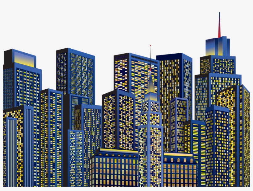 Share This Image - City Buildings At Night Png, transparent png download