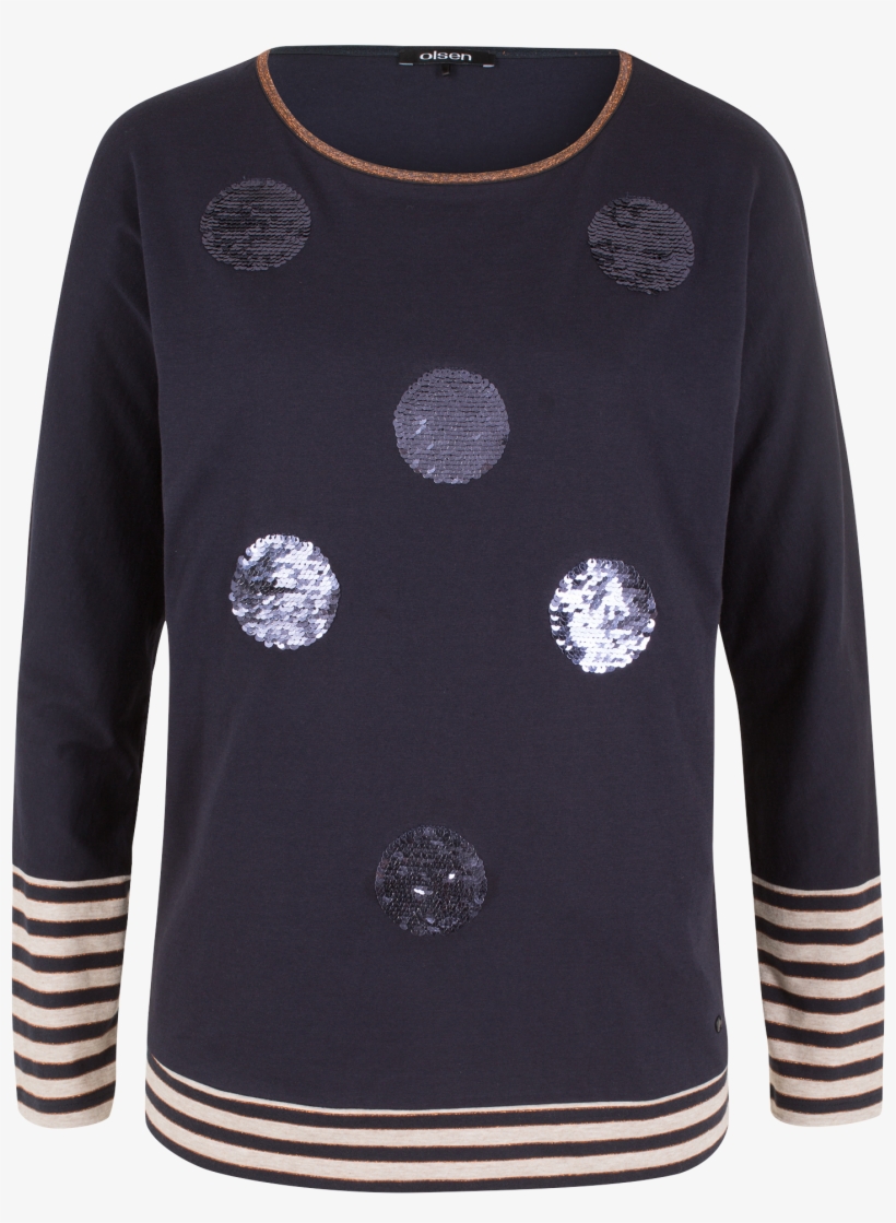 Longsleeve With Sequins - T-shirt, transparent png download