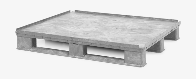 3-runner Plastic Pallet With Extra High Safety Rim - Pallet, transparent png download