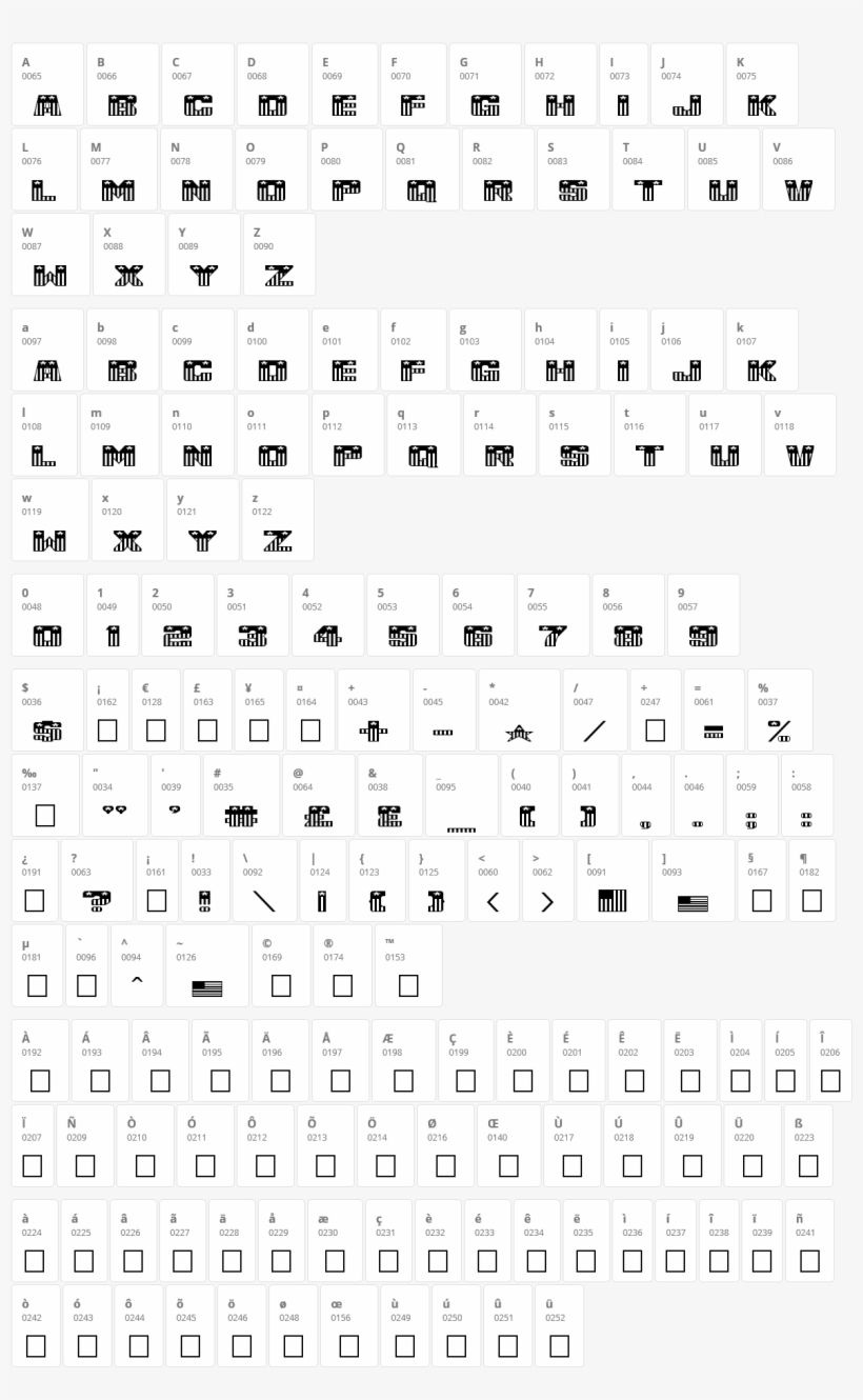 Usa Flag Character Map - Number, transparent png download