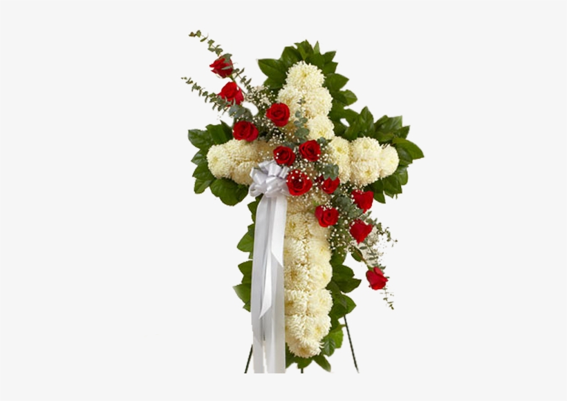 Florales Funebres - Funeral Standing Cross Transparent PNG - 500x500 ...
