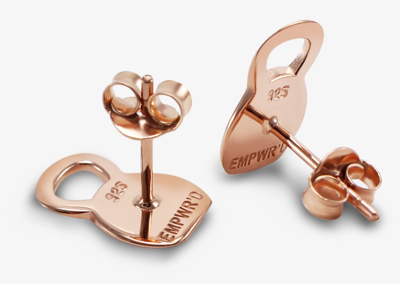 Kettlebell Stud Earrings - Earrings, transparent png download