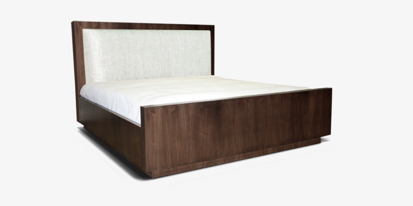 Clinton Bed Upholstered Headboard - Wooden Bed With Upholstered Headboard, transparent png download