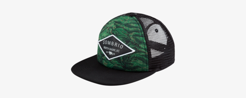 Sombrio Men's Cypress Flatbrim, Green Grizzly Camo - Sombrio Men's Cypress Flatbrim Hat, transparent png download