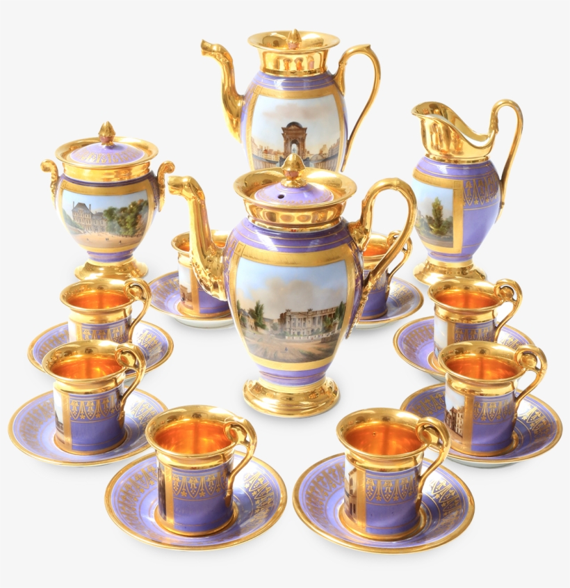 Antique Handpainted Coffee Set - Thomas Goode & Co. Ltd., transparent png download