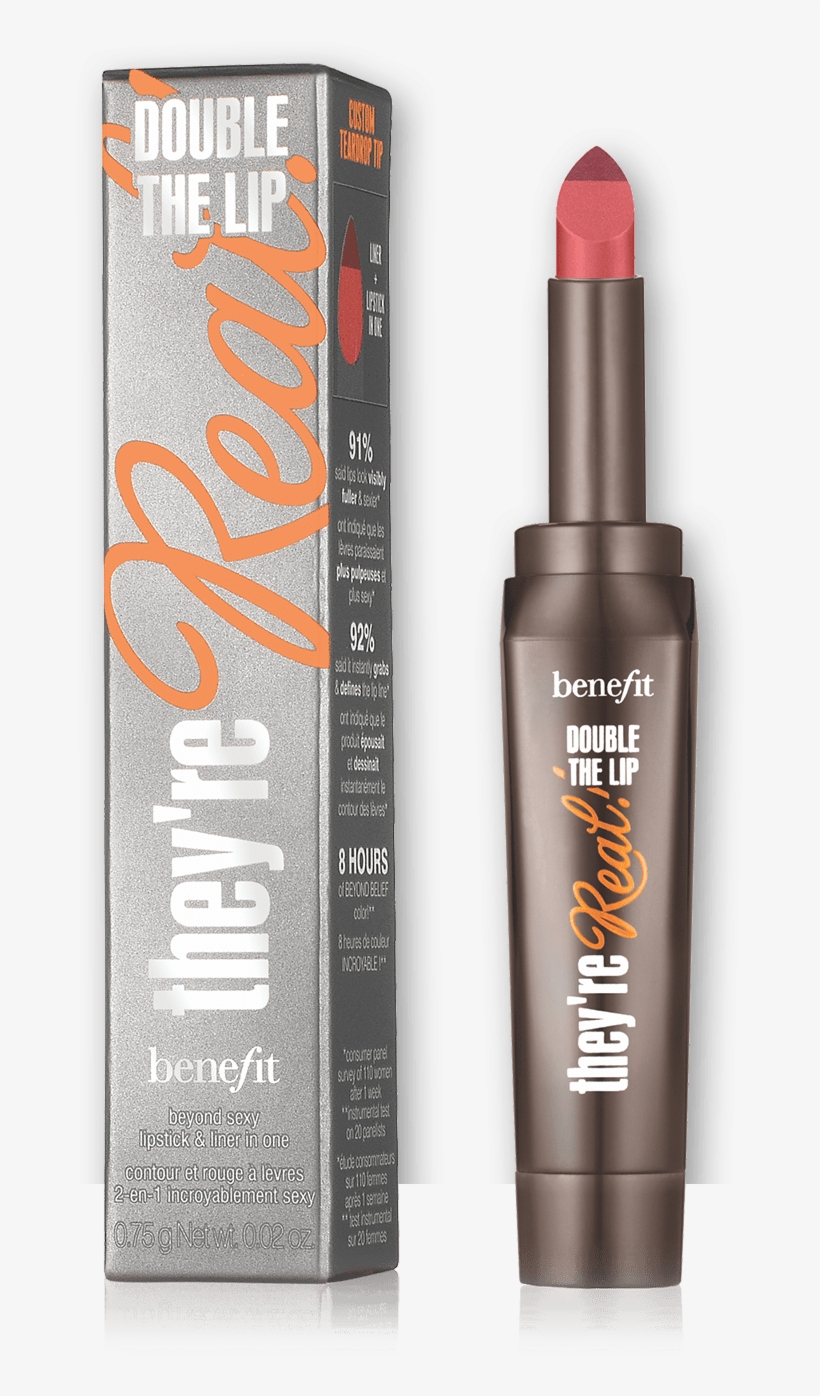 Re Real Double The Lip Fun Size Mini In Lusty Rose - Benefit They Re Real Double The Lip Mini, transparent png download