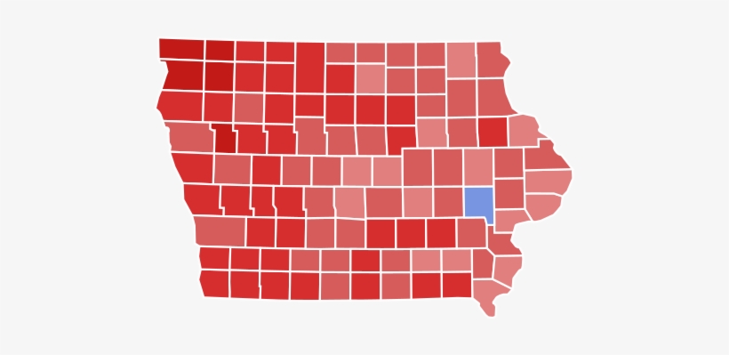Iowa 2016 Election By County, transparent png download