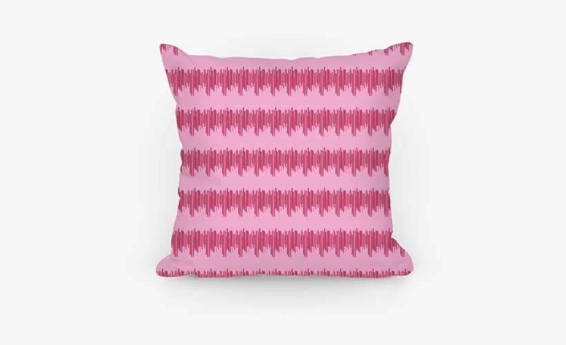 Pink Radio Wave Pattern Pillow - Cushion, transparent png download
