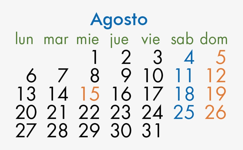 Calendario Laboral 2018 Agosto - Resultado Da Lotofácil Concurso 1609, transparent png download