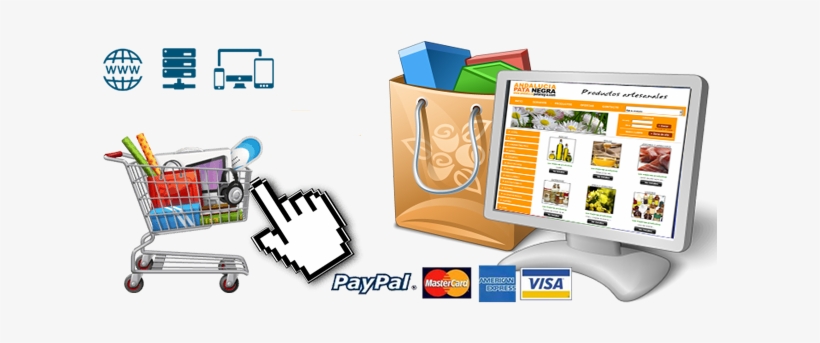 Con Carrito De Compras O Tienda Virtual - Computing, transparent png download