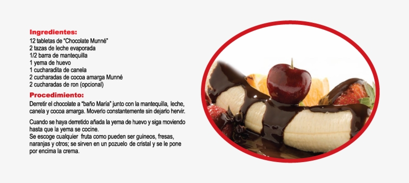 Frutas Con Crema De Chocolate - Chocolate, transparent png download