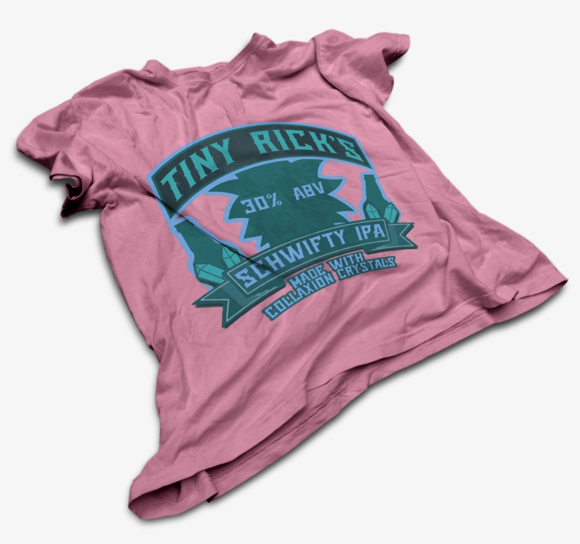Tiny Ricks Ipa Pink Tee Blue - T-shirt, transparent png download