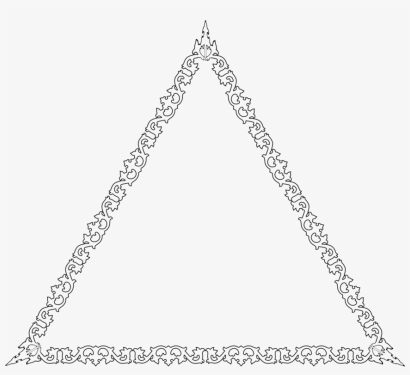 Computer Icons Silhouette Line Art Triangle Jewellery - Decorative Triangle Png, transparent png download