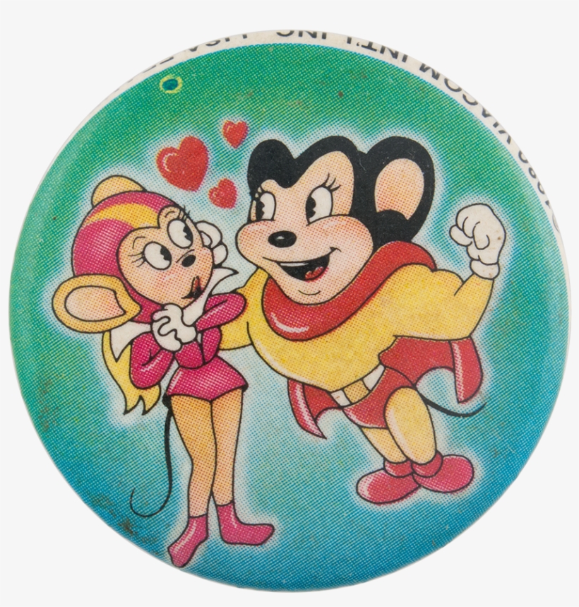 Mighty Mouse And Pearl Pureheart Entertainment Button - Mighty Mouse And Pearl Pureheart, transparent png download