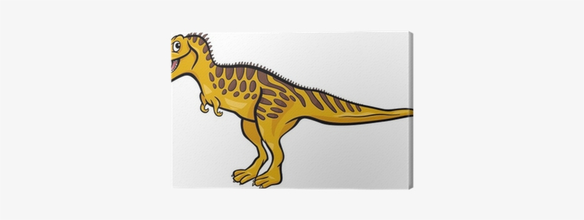 Cuadro En Lienzo Ilustración De Dibujos Animados De - Dibujo Tarbosaurus, transparent png download