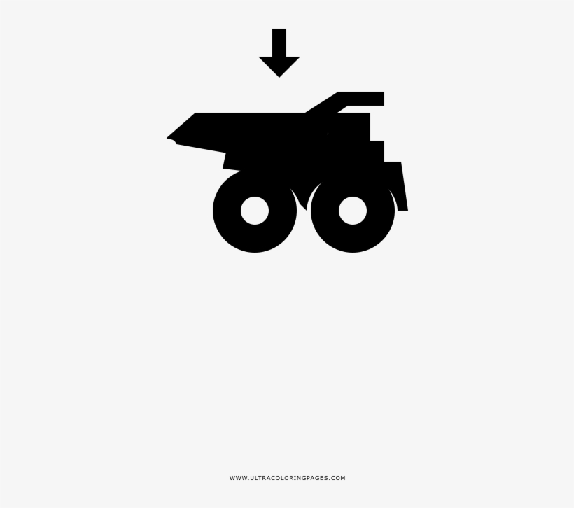 Camión De Carga Página Para Colorear - Drawing, transparent png download