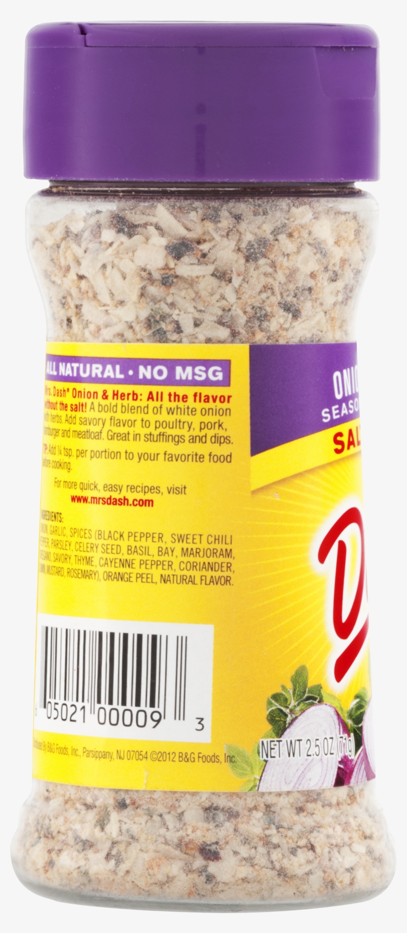 Mrs Dashâ® Onion & Herb Salt-free Seasoning Blend - Basmati, transparent png download
