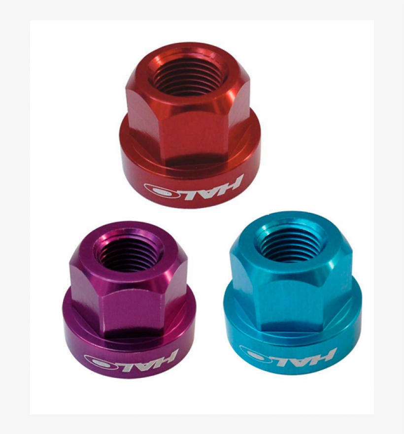Tuercas De Ruedas - Halo Alloy Axle Nuts 9mm Black Pair, transparent png download